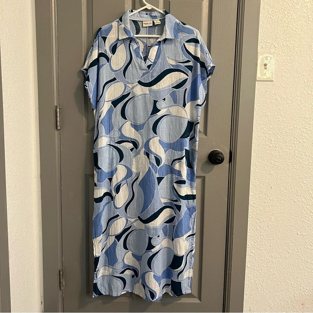 Dress bundle Rachel Zoe Abstract Blue maxi and Olive maxi - Picture 3 of 7